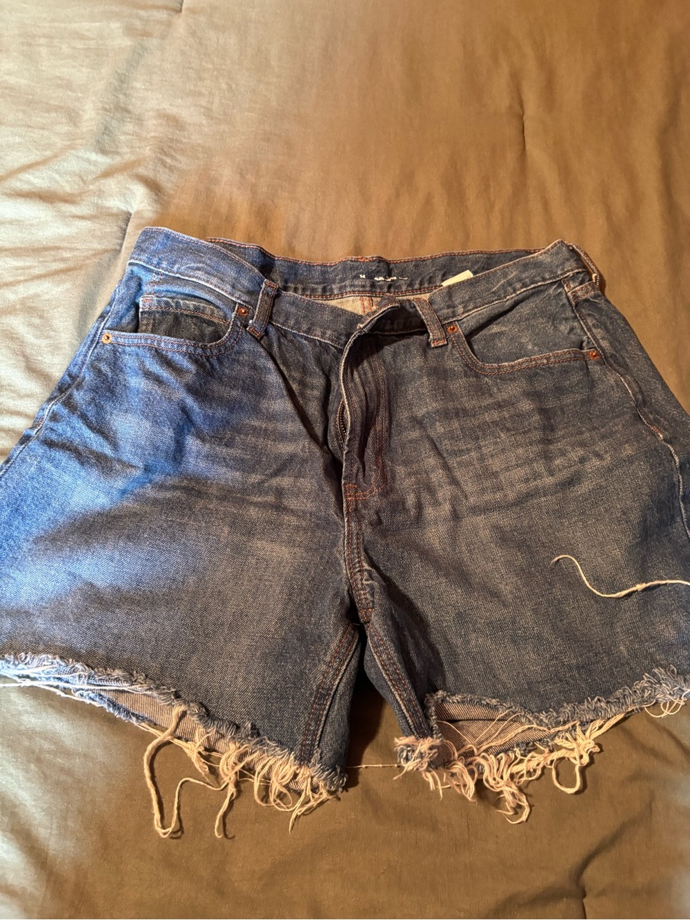 Old Navy Distressed Denim Cutoff Shorts - Dark Blue